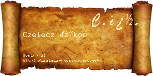Czelecz Ákos névjegykártya