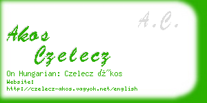 akos czelecz business card